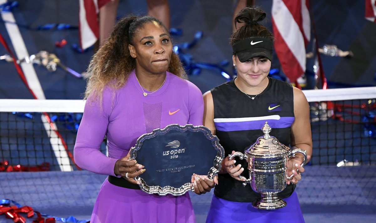 Serena Williams ir Bianca Andreescu