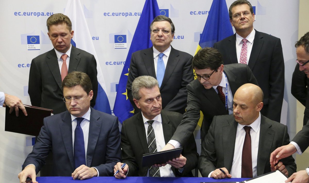 Europos Sąjungos, Rusijos ir Ukrainos sutartis dėl dujų