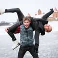G. Gurevičiūtė su čiuožimo partneriu treniravosi ant užšalusio Galvės ežero