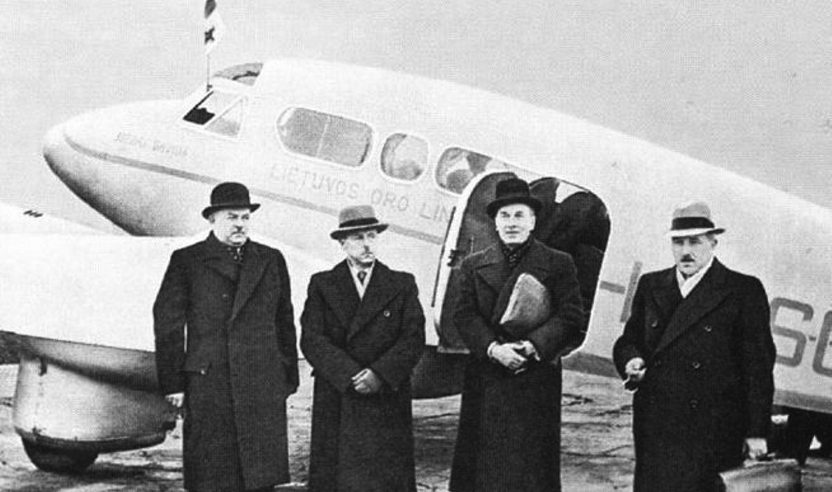 Jonas Norkaitis, Stasys Raštikis, Juozas Urbšys, Kazys Bizauskas 1939 m. spalio 7 d.