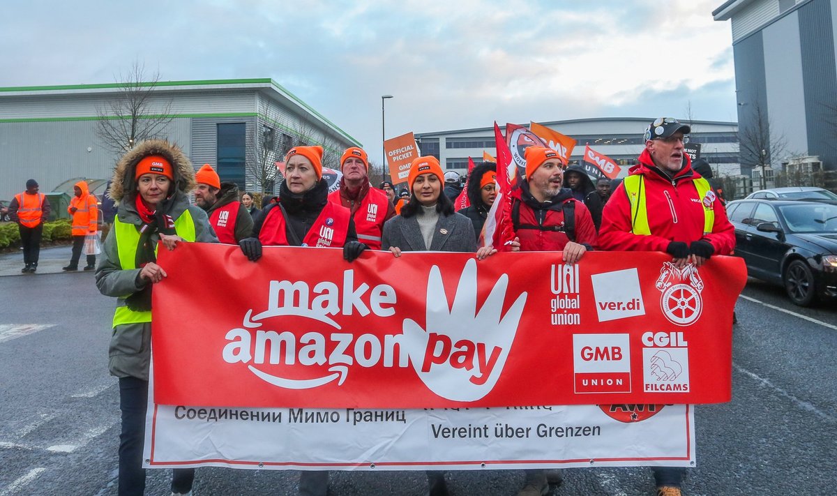 „Amazon“ darbuotojai Europoje surengė streiką