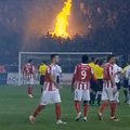Belgrado derbyje – futbolo sirgalių užkurti „Joninių“ laužai