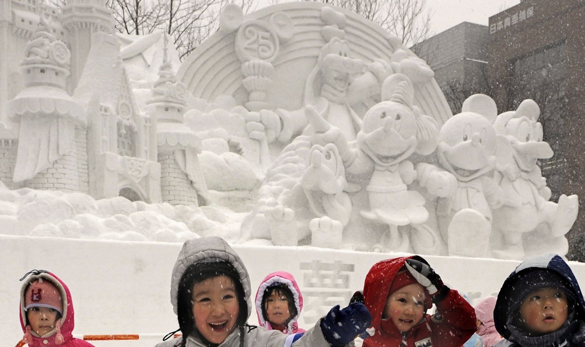 Ledo skulptūrų festivalis Japonijos Saporo mieste