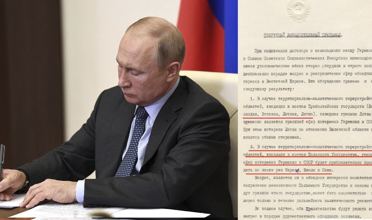 Putinas ir Molotovo-Ribentropo pakto slaptasis protokolas