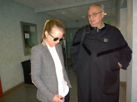 Greta Leganovič ir advokatas Edmundas Lotė