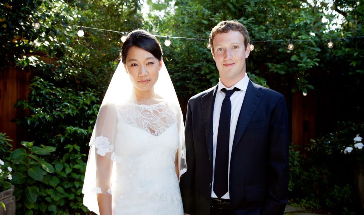 Markas Zuckerbergas ir Priscilla Chen (Facebook nuotr.)