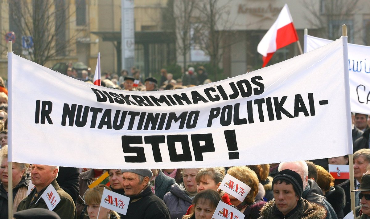 Lietuvos lenkų aktyvistų protesto eitynės ir mitingas
