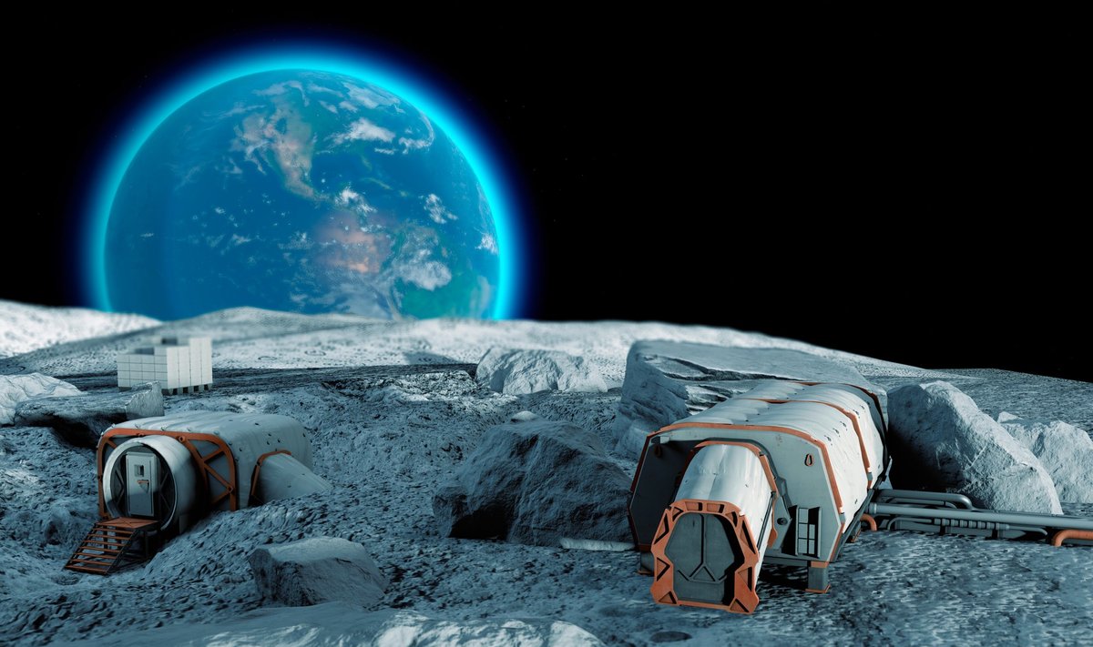 Mėnulio gyvenvietės vizualizacija