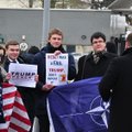With protest against Trump rippling across globe, support is expressed in Vilnius