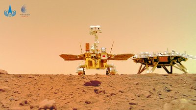 NASA MRO palydovas užfiksavo, ką Marse veikia Kinijos Zhurong marsaeigis.