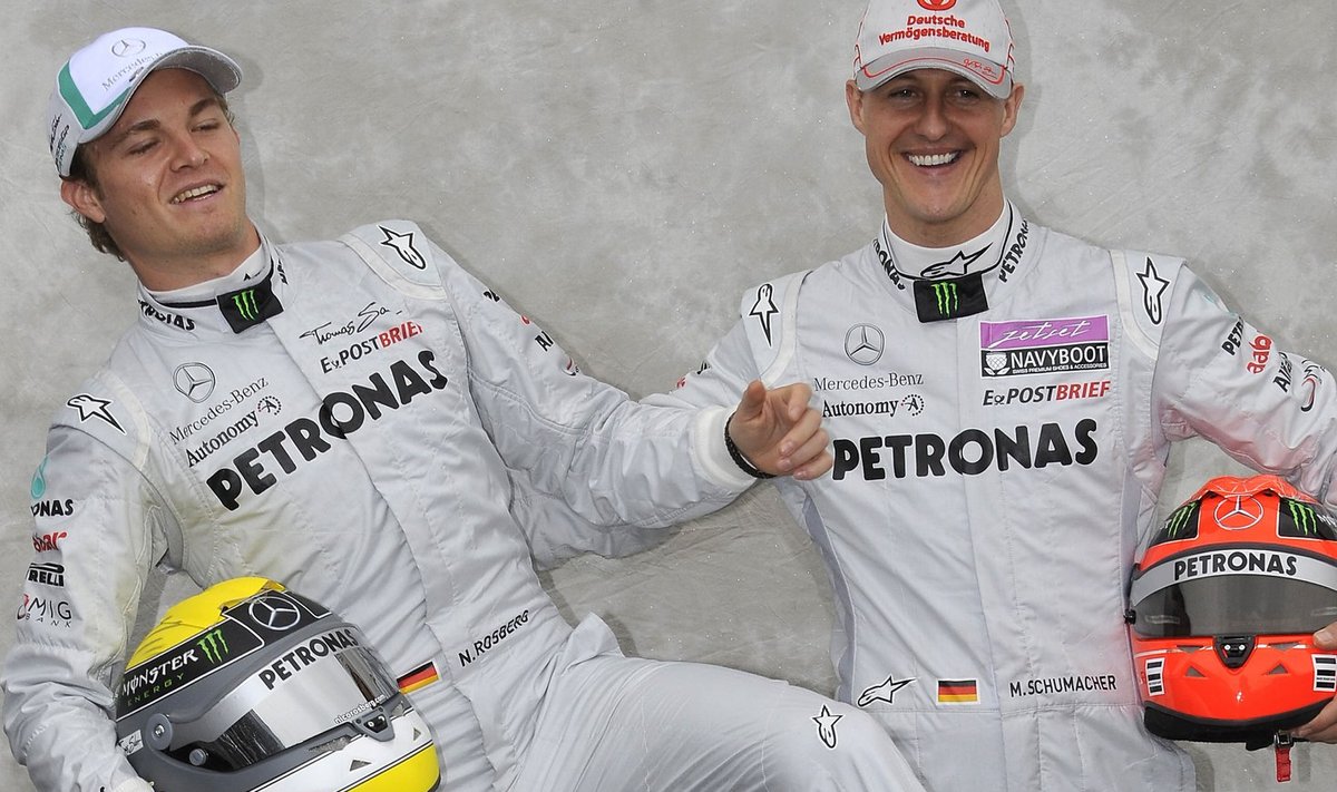 Nico Rosbergas ir Michaelis Schumacheris