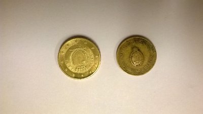 Maltos euro centai ir Argentinos sentavai