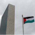 JT pirmą kartą iškelta Palestinos vėliava, M. Abbasas siekia visapusiškos narystės