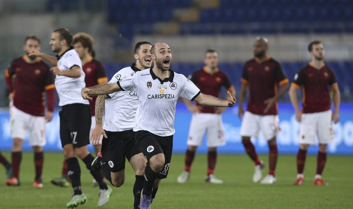 "Spezia" futbolininkai džiaugiasi pergale