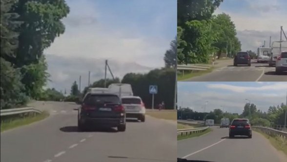 BMW vairuotojo elgesys liudininką pribloškė: gerai, kad kelyje nebuvo pėsčiųjų