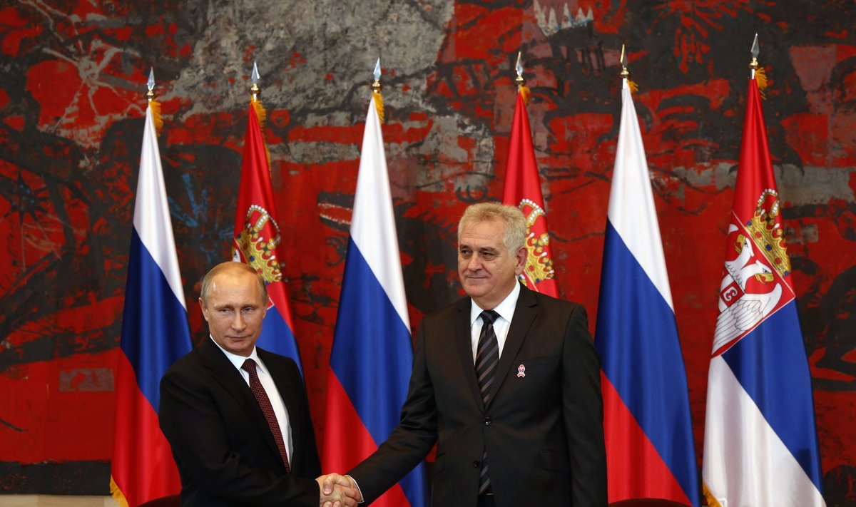 Vladimir Putin with President of Serbia Tomislav Nikolić