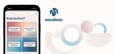  Emocinės sveikatos stiprinimo programą sukūrusio startuolio „Mindletic“ programėlė