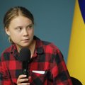Į Kyjivą atvykusi Thunberg kalbėjo apie „ekocidą“