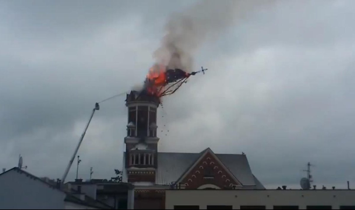 Pożar w kościele św. Wojciecha w Baiłymstoku