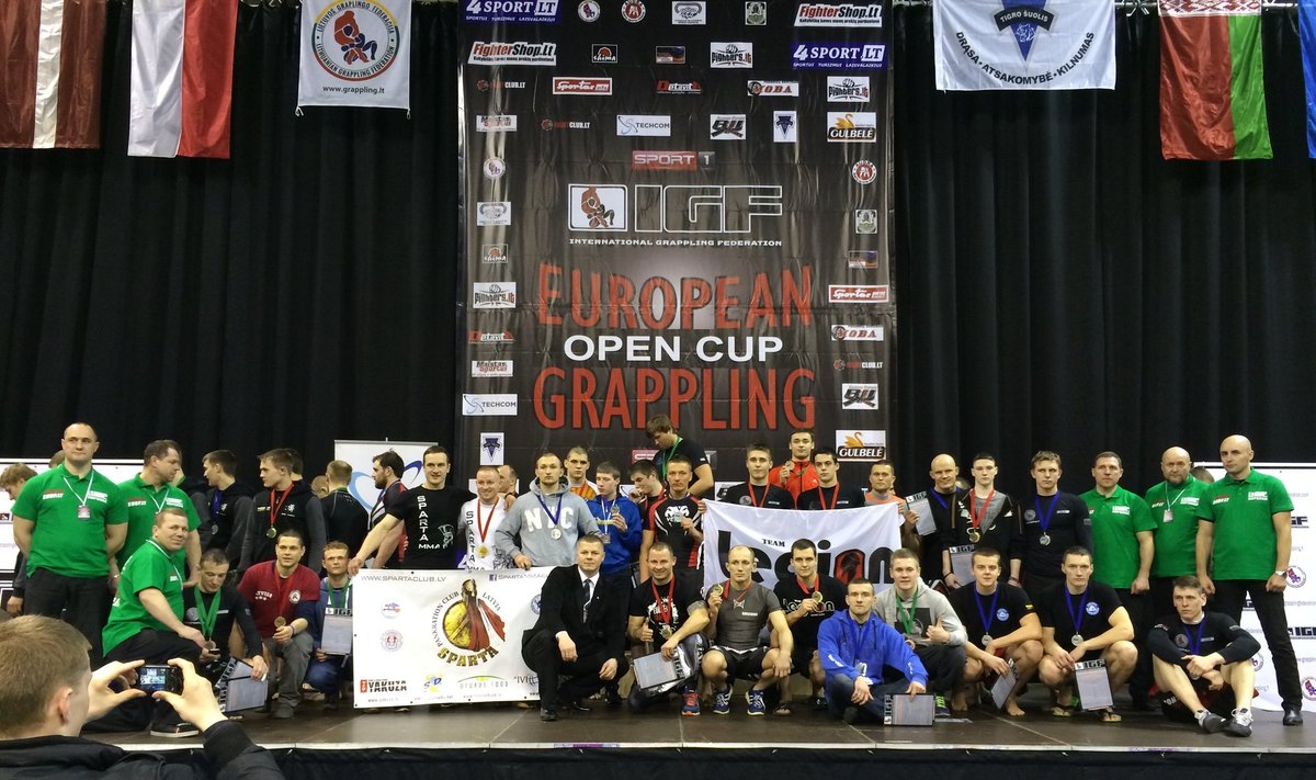 "Grappling" Europos taurės turnyro prizininkai