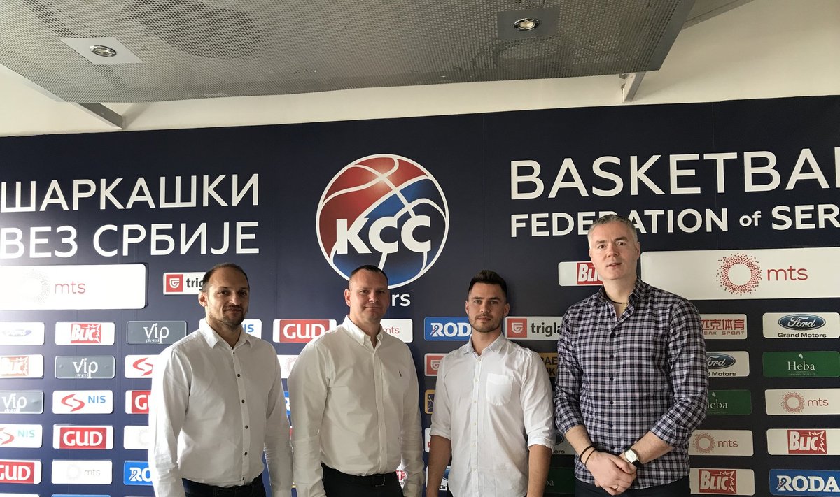 Serbijos krepšinio federacijos ir Lietuvos krepšinio federacijos atstovai