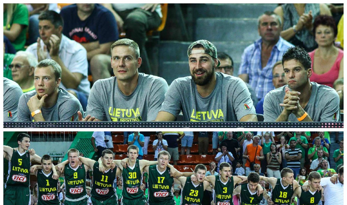 Lietuvos rinktinės krepšininkai Kauno sporto halėje gyvai stebėjo, ko verta auganti jų pamaina.