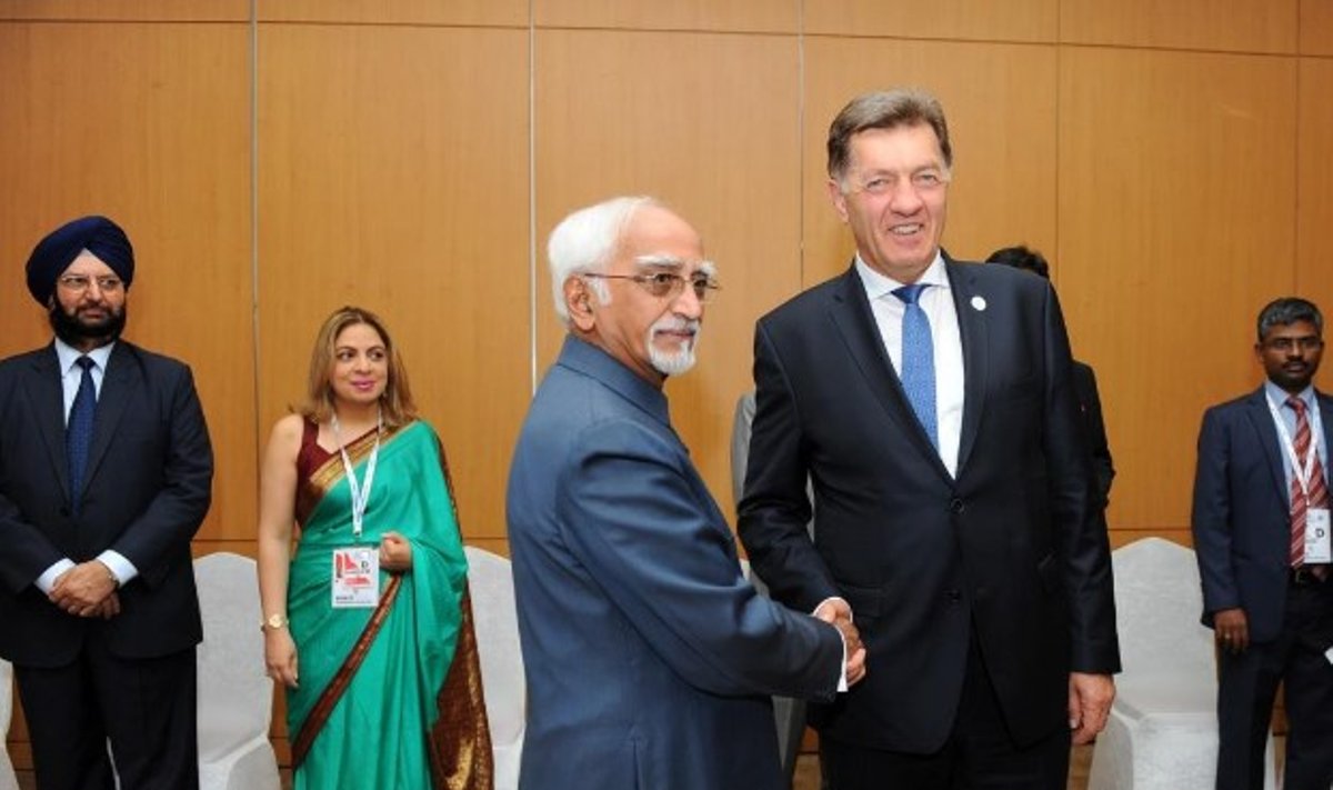 Vice President of India Mohammed Hamid Ansari and Prime Minister of Lithuania Algirdas Butkevičius