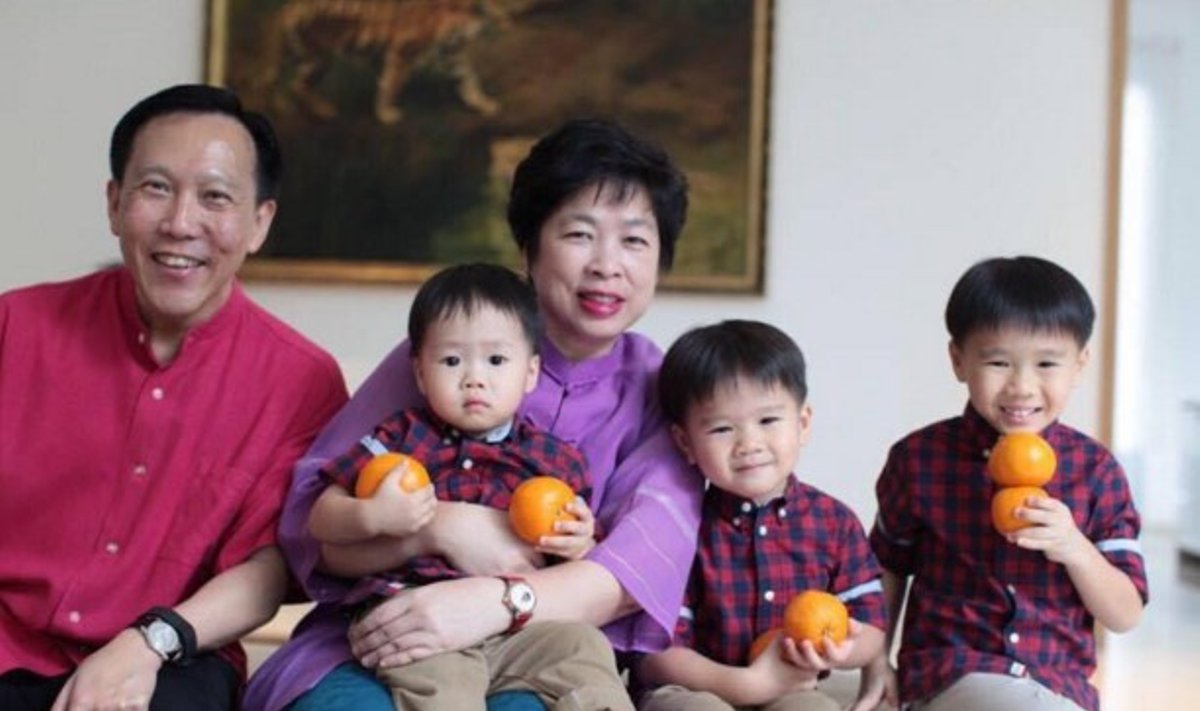 Andy Lim, Lithuania’s Honorary Consul in Singapore, with his family
