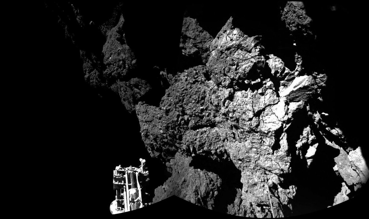 "Philae" užfiksuotas vaizdas nuo kometos paviršiaus