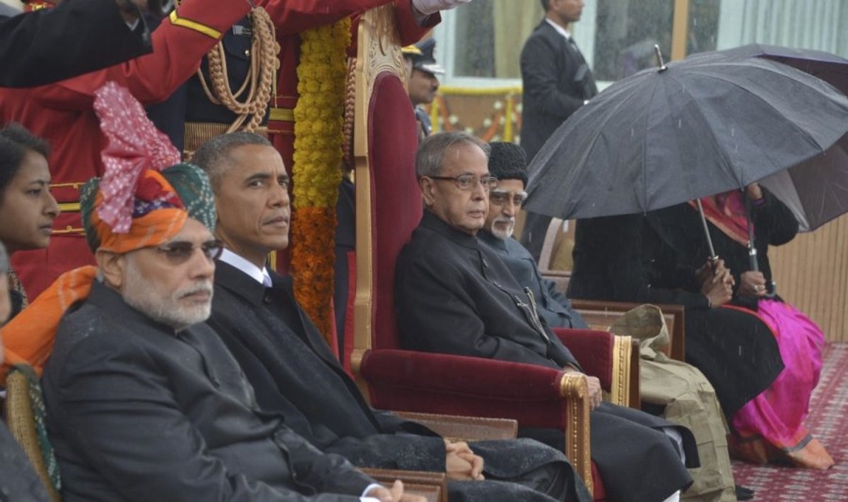 JAV prezidentas Barackas Obama ir Indijos premjeras Narendra Modi