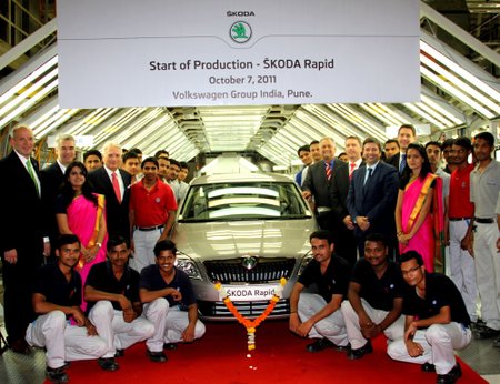 Indijoje pradėta Škoda Rapid gamyba