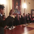 Venesuelos parlamentą kontroliuojanti opozicija prisaikdino teismo suspenduotus deputatus ir užsitikrino „superdaugumą“