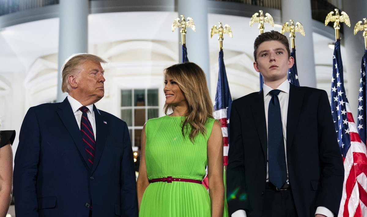 Donaldas Trumpas, Melania Trump ir jų sūnus Barronas Trumpas
