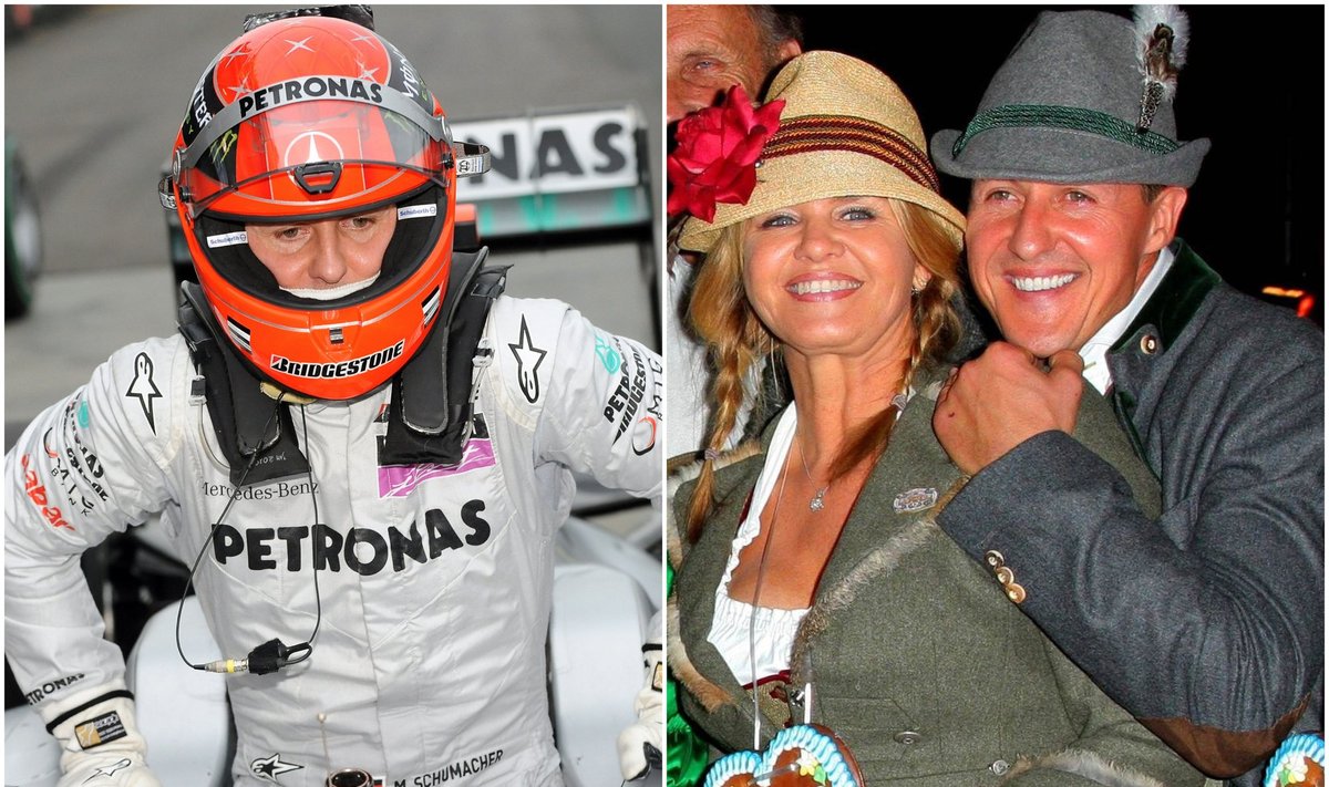 Michaelis Schumacheris, žmona Corinna ir Michaelis Schumacheris