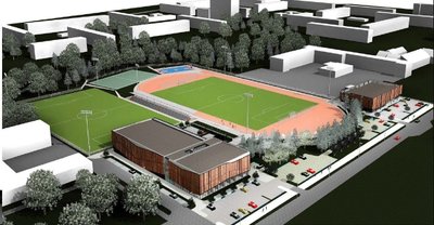 Atnaujintos Klaipėdos futbolo mokyklos vizualizacija