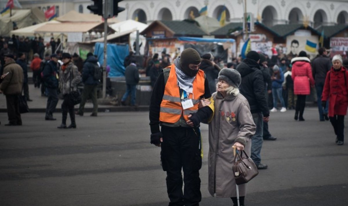 Protestuotojai pasitraukė iš Kijevo rotušės