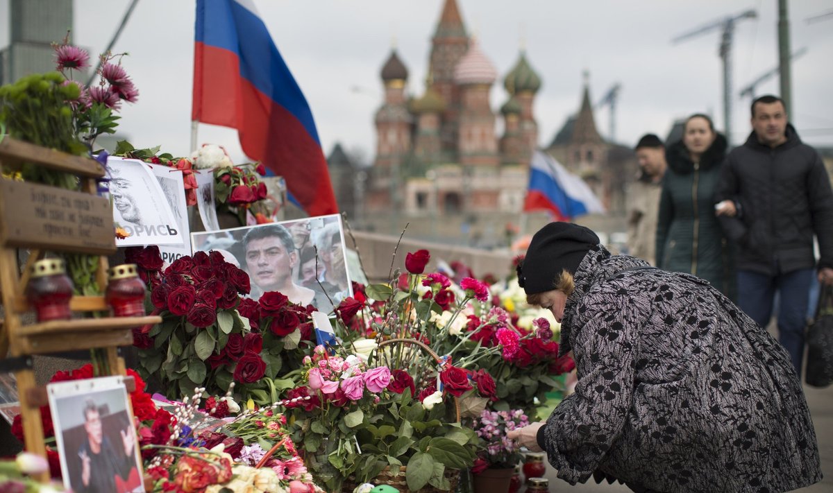 The place where Boris Nemtsov was killed in Moscow