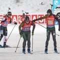 Lietuvos biatlono estafetės komanda pakartojo rekordinį savo pasiekimą