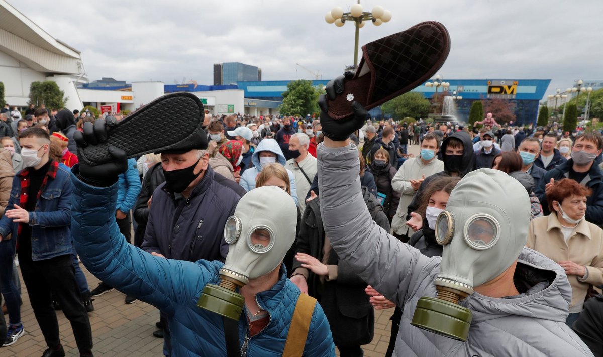 Šlepečių protestas Baltarusijoje