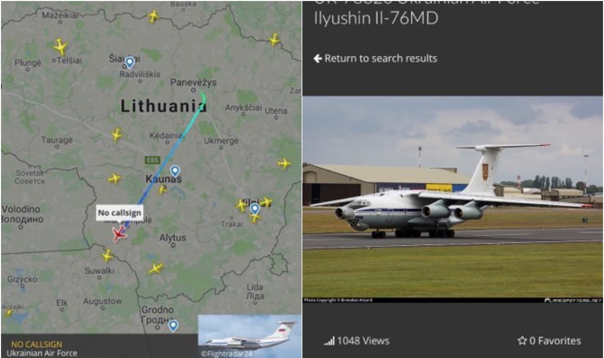 Panevėžiečiams nerimą sukėlė žemai skridęs Ukrainos kariuomenės lėktuvas
