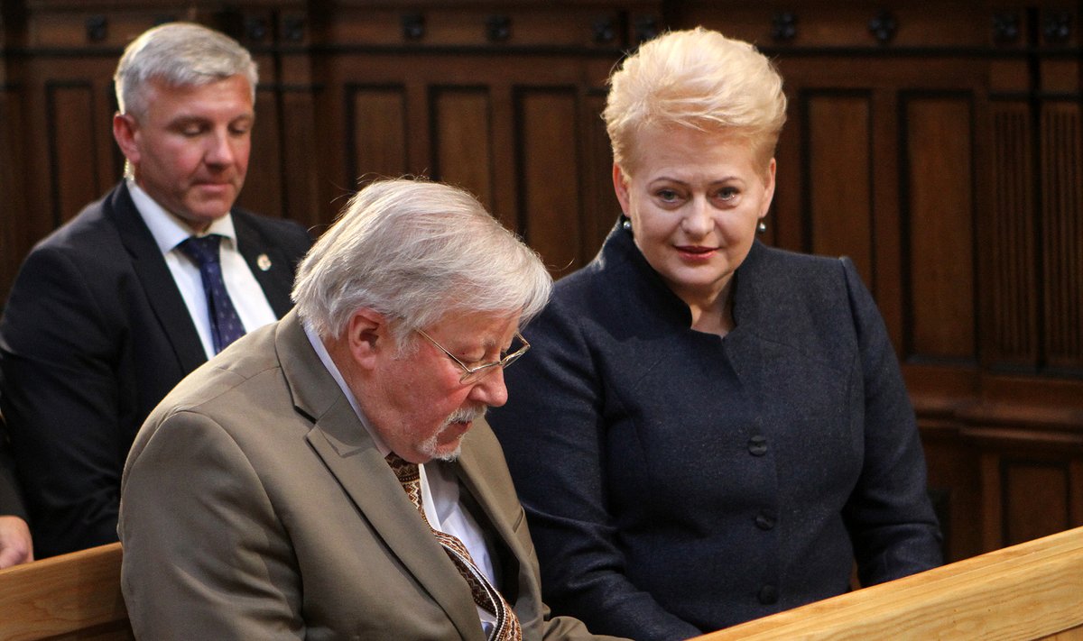 Vytautas Landsbergis and Dalia Grybauskaitė