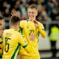 Liepojoje triumfavusi Lietuvos futbolo rinktinė žengė į Baltijos taurės finalą