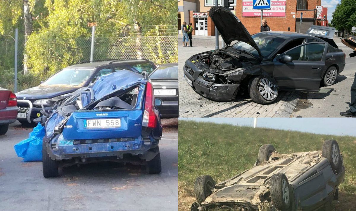 "Volvo" gerbėjų avarijų nuotraukos. DELFI koliažas