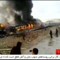 Traukinių susidūrimo Irane aukų padaugėjo iki 31