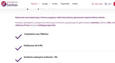 „GF bankas“ vartojimo paskola