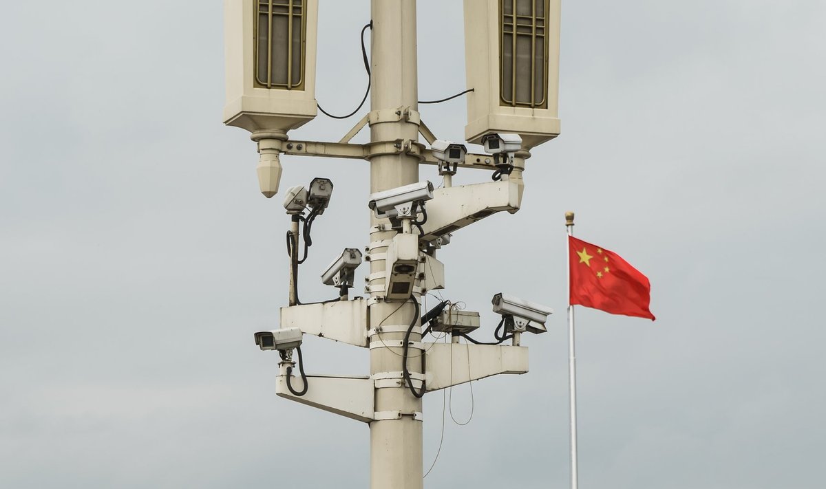 Stebėjimo kameros Kinijoje.