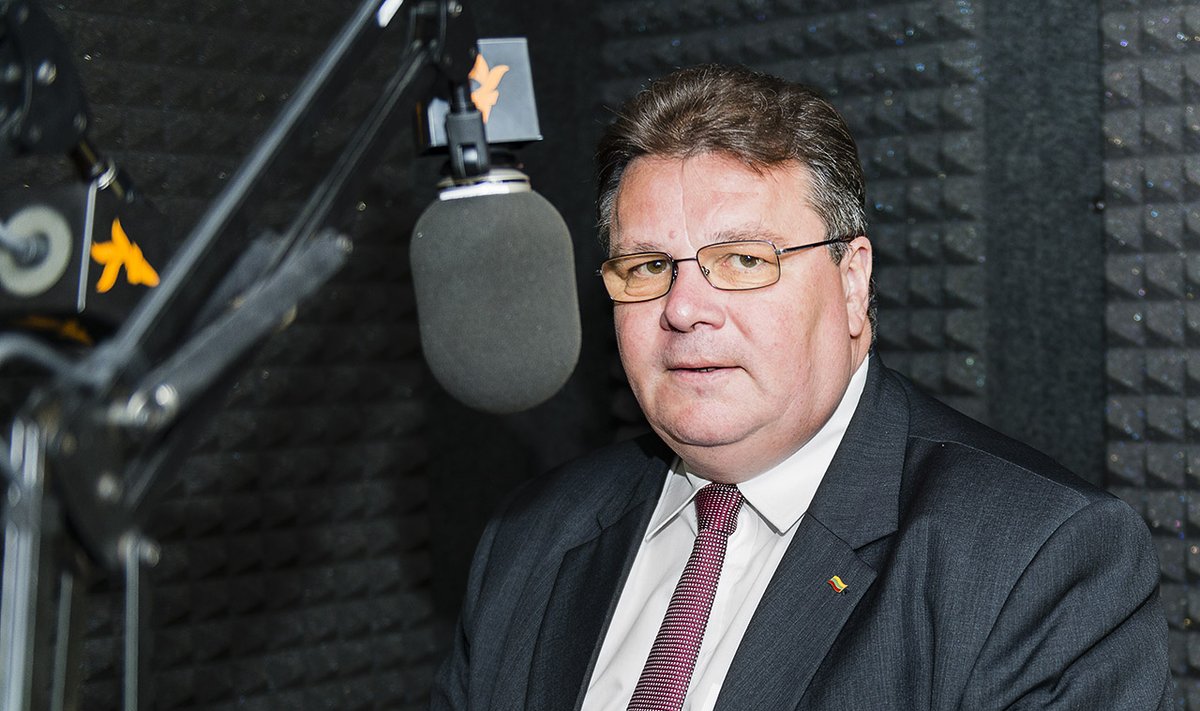 Foreign Minister Linas Linkevičius in Radio Liberty studio.   Photo © Ludo Segers @ The Lithuania Tribune