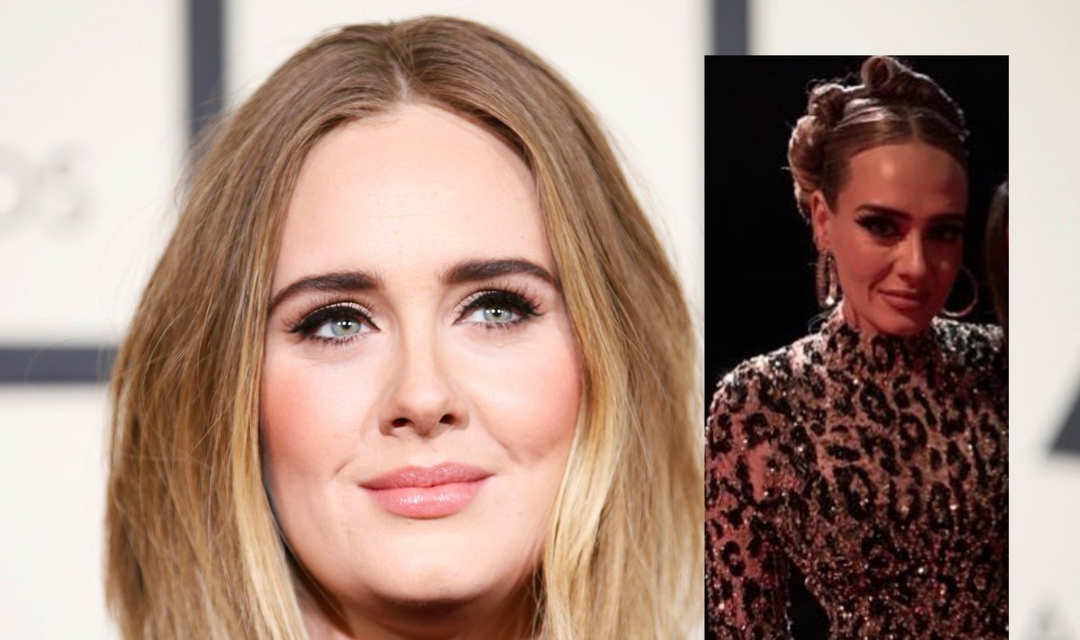 Adele anksčiau ir dabar /Foto: Reuters ir Instagram