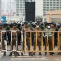 Saugumo pajėgos sutriuškino prieš vyriausybę nukreiptų protestų stovyklą Šri Lankoje