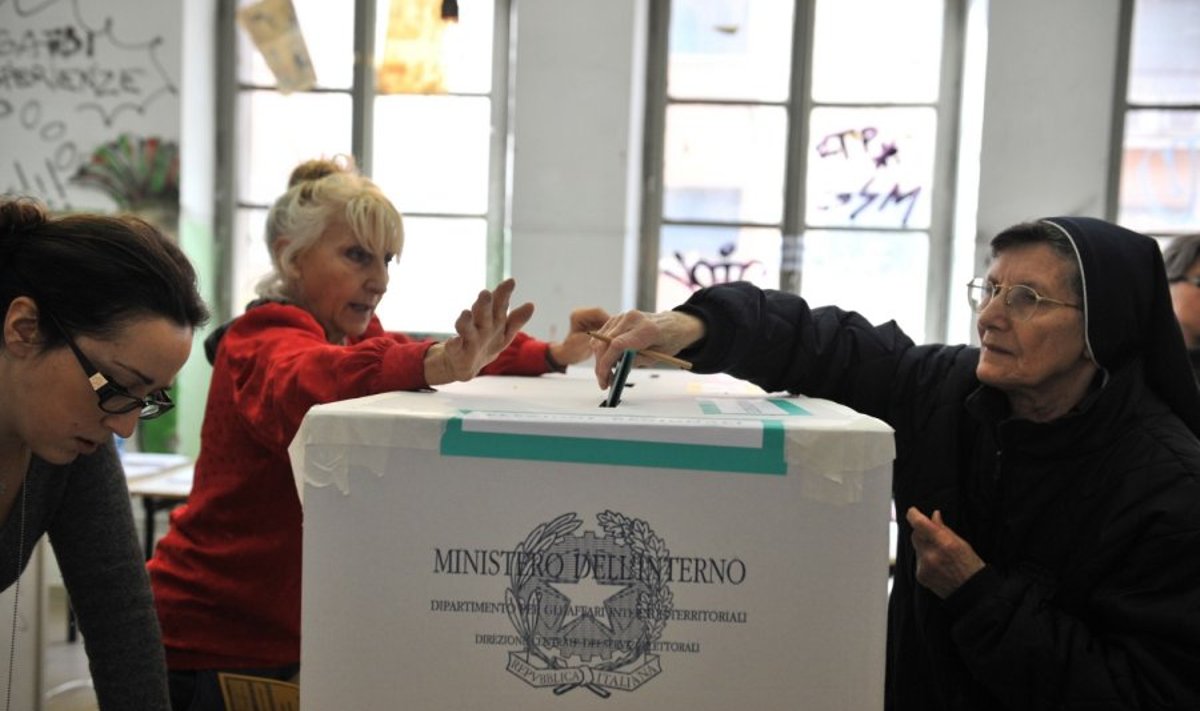 Rinkimai Italijoje.  